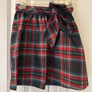 Vineyard Vines 00 tartan plaid skirt with bow sash